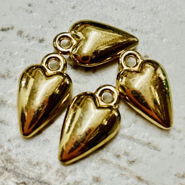Dije dorado corazón inflado 228 16951