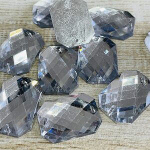 Gemas Rectangular Cristal 13 x 18 mm 17688