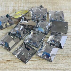 Gemas Cudadrada Cristal 12 mm 17687