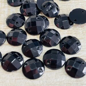 Gemas Redonda negro 12 mm 17301