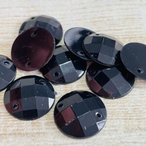 Gemas Redonda negro 16 mm 17302