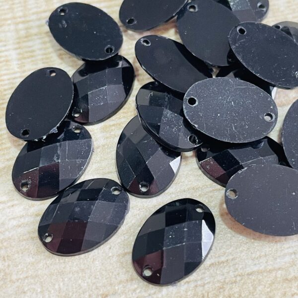 Gemas Oval Negra 10 x 14 mm 17678
