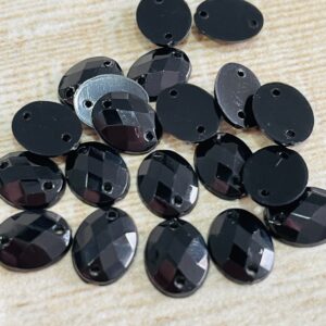 Gemas Oval Negra 10 x 8 mm 17677