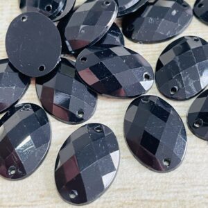 Gemas Oval Negra 13 x 18 mm 17679