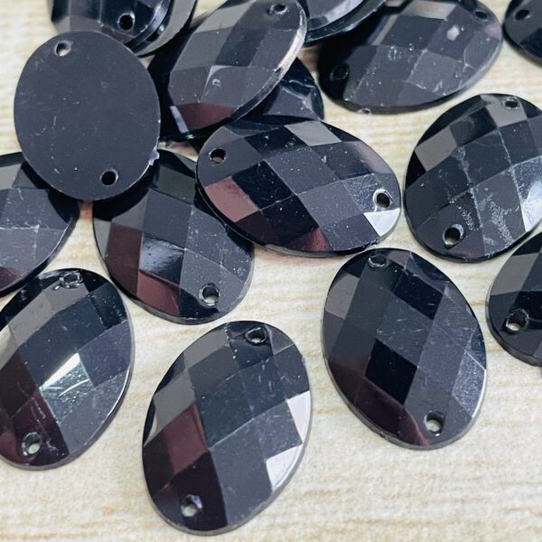 Gemas Oval Negra 13 x 18 mm 17679