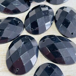 Gemas Oval Negra 18 x 25 mm 17680