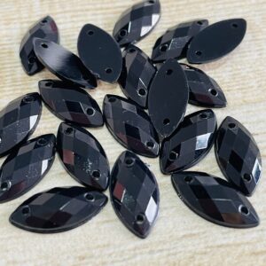Gemas Semilla negro 7 x 15 mm 17672
