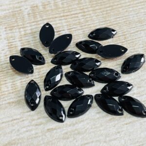 Gemas Semilla negro 5 x 10 mm 17671