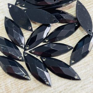 Gemas Semilla negro 7 x 21mm 17673
