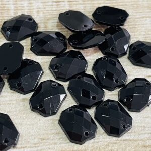 Gemas Rectangular Negra 8 x 10 mm 17685