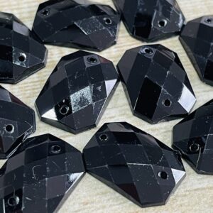 Gemas Rectangular Negra 10 x 14 mm 17686