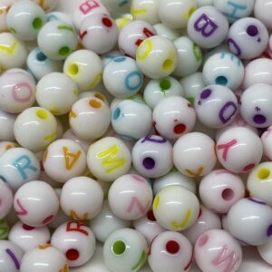 Letrita multicolor bolita blanca 16524