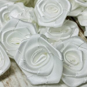 flor Rococo de cinta 35mm blanco 17264