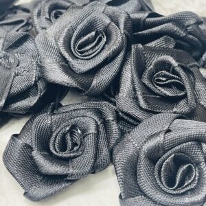 flor Rococo de cinta 35mm negra 17264
