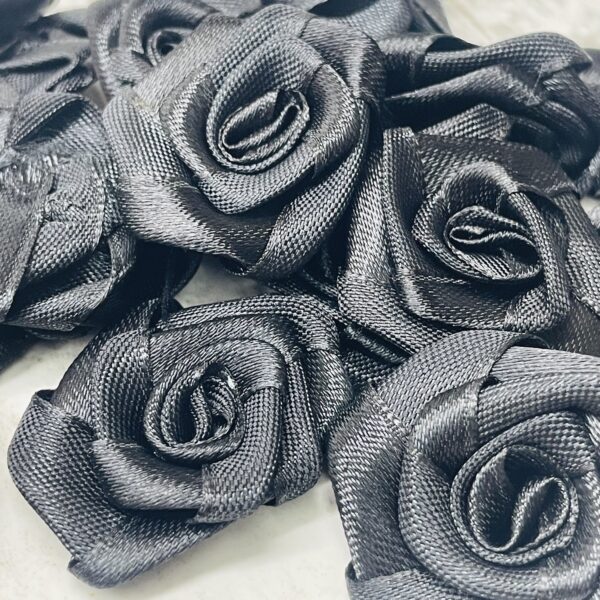 flor Rococo de cinta 35mm negra 17264