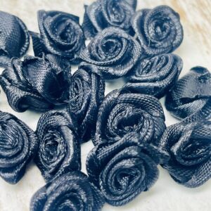 flor Rococo de cinta 15mm negro 17263