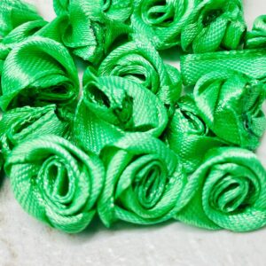 flor Rococo de cinta 15mm verde17263