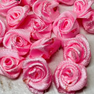 flor Rococo de cinta 15mm rosa 17263