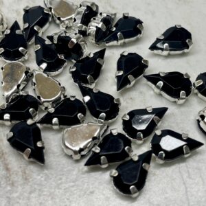 Gema lagrima 10 x 6mm negro 17661