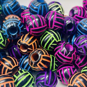 Pelota voley negro/fluor 16733