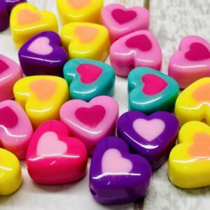 Corazón colores surtidos pasantes 17284