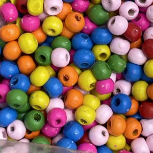 Cuentas madera pintada multicolor 17106-51