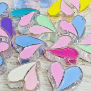 Corazón maxi pasante de acrílico 17285-2