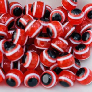 Ojo turco rojo - bolita Pasante 8 mm 17215-10