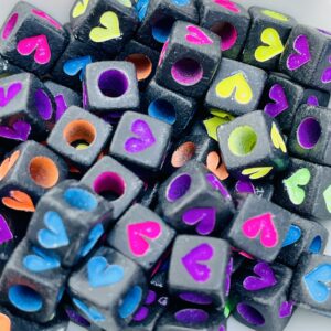 cubo negro corazón fluor - 17897-40