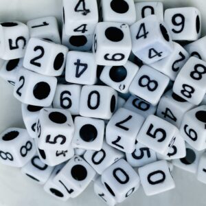 Números negro cubo blanco - 16527