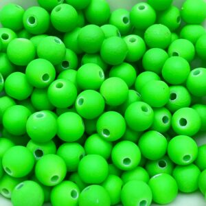 bolita engomada opaca verde  fluor  6 mm 16501-19