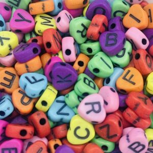 Letritas corazón color  letra negra 16524