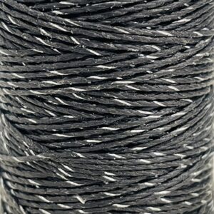 Hilo Encerado negro con lurex plateado dorado 16663-1