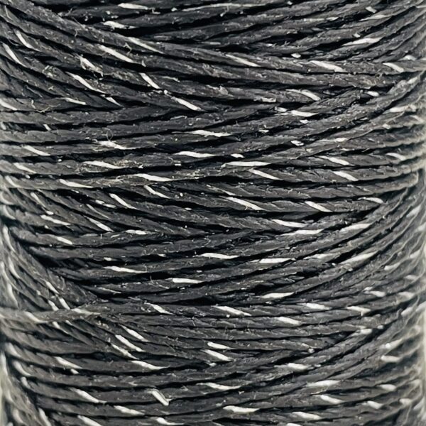 Hilo Encerado negro con lurex plateado dorado 16663-1