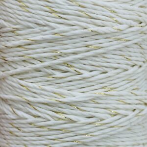 Hilo Encerado blanco con lurex dorado 16663-6