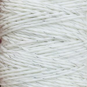 Hilo Encerado blanco con lurex plateado 16663-3