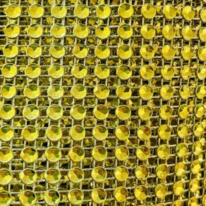 Falso strass cinta plata amarillo 17639