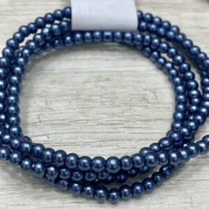 Perlas de Vidrio Perladas Azul De 3MM - 16904