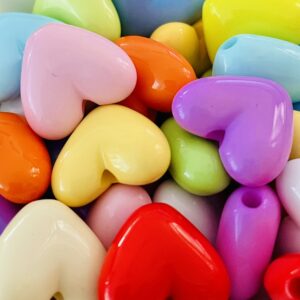 Cuentas corazón multicolores 17946-10-J