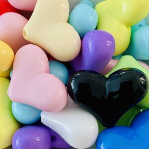 Cuentas corazón multicolores 17947-10-J