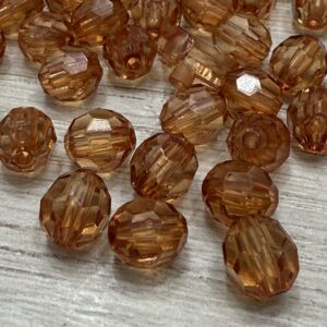 Cuentas bolitas facetadas 8mm 18034 marron