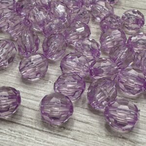 Cuentas bolitas facetadas 8mm 18039 lila