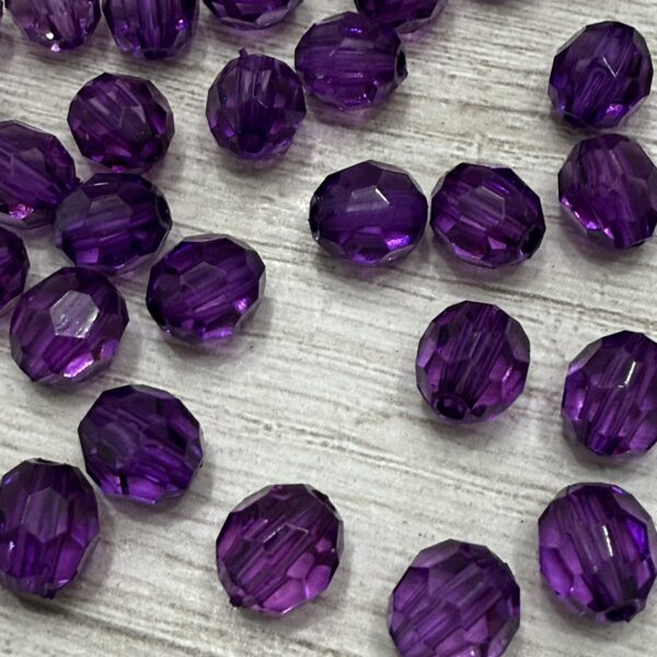 Cuentas bolitas facetadas 8mm 18036 violeta - Imagen 2