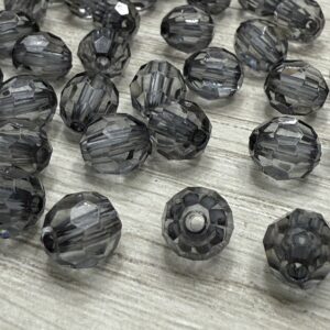 Cuentas bolitas facetadas 8mm 18031 gris