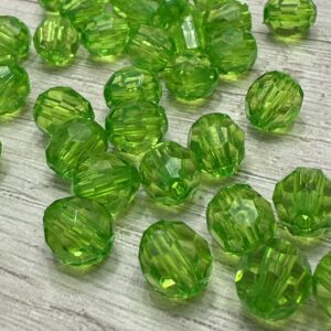 Cuentas bolitas facetadas 8mm 18037 verde