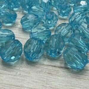 Cuentas bolitas facetadas 8mm 18040 aqua