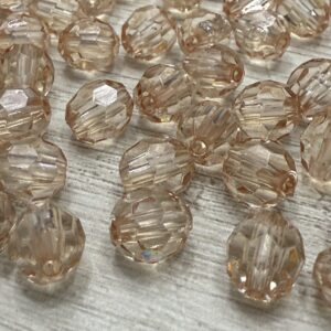 Cuentas bolitas facetadas 10mm 18045 caramelo