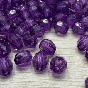 Cuentas bolitas facetadas 10mm 18049 violeta