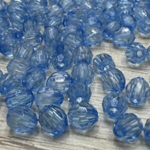 Cuentas bolitas facetadas 6mm 18018 celeste