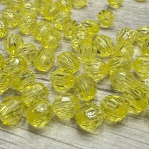 Cuentas bolitas facetadas 6mm 18029 amarillo